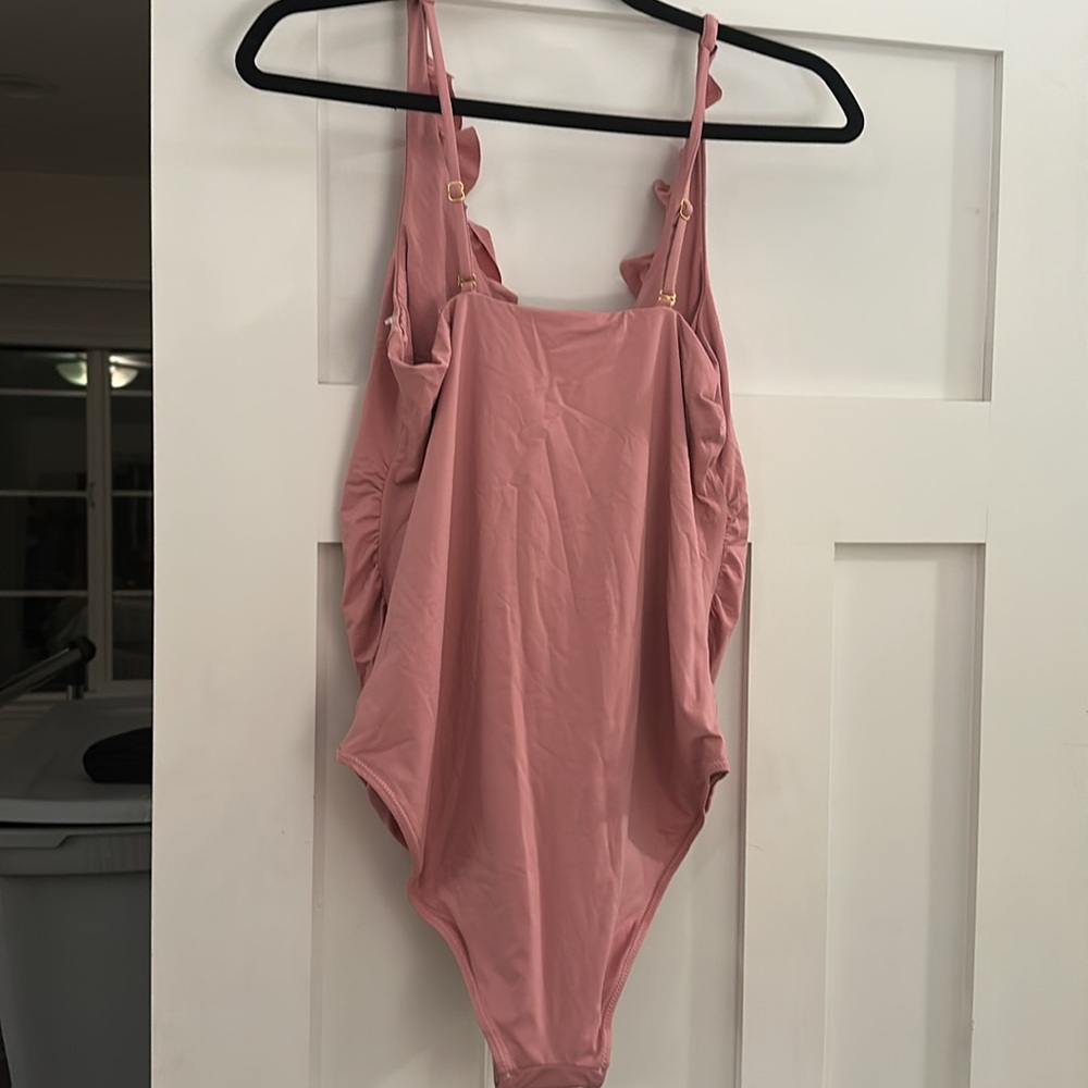 Hatch Pink Ruffle Scoop One-Piece Swimsuit - Picture 3 of 3
